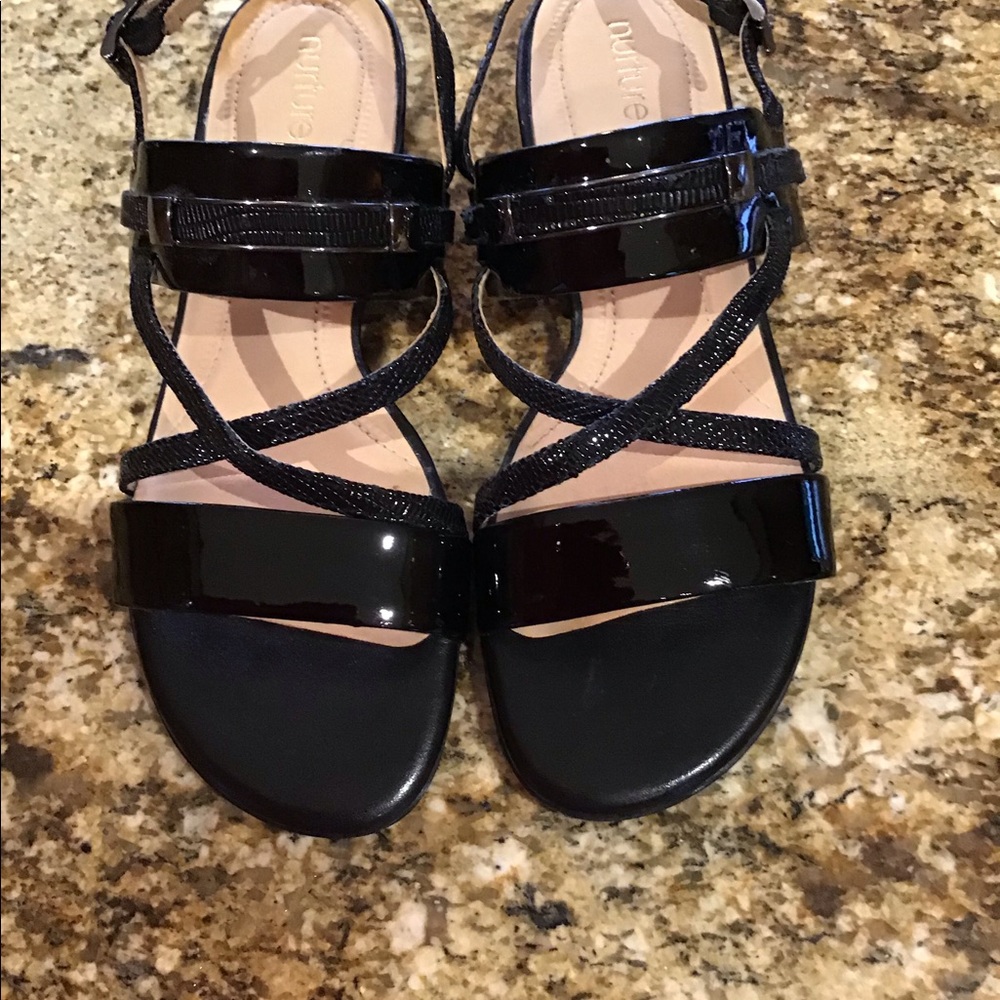 Nurture Black Sandals